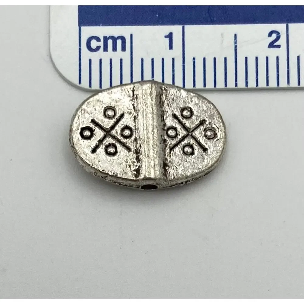 Silver Tone Beads for Jewelry Making Lot 2 lbs 5.4 oz Tube Oval Circle Flower